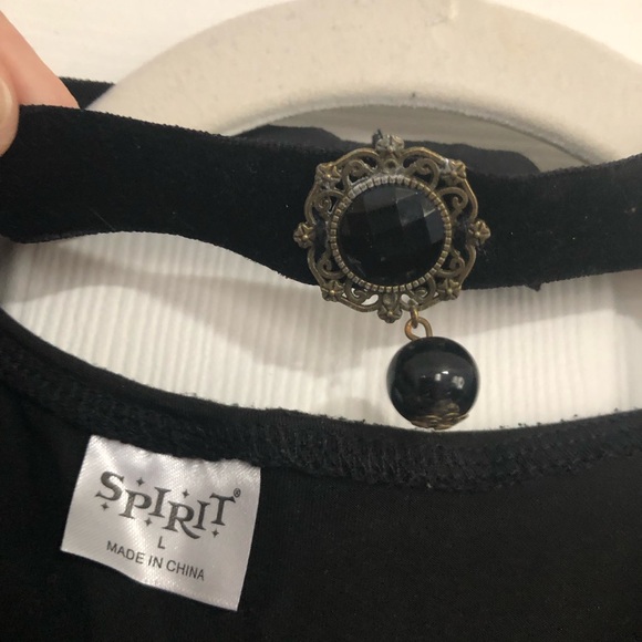 Spirit Halloween Dark Witch costume girls size‎ large 12/14 dress & choker - Picture 12 of 14